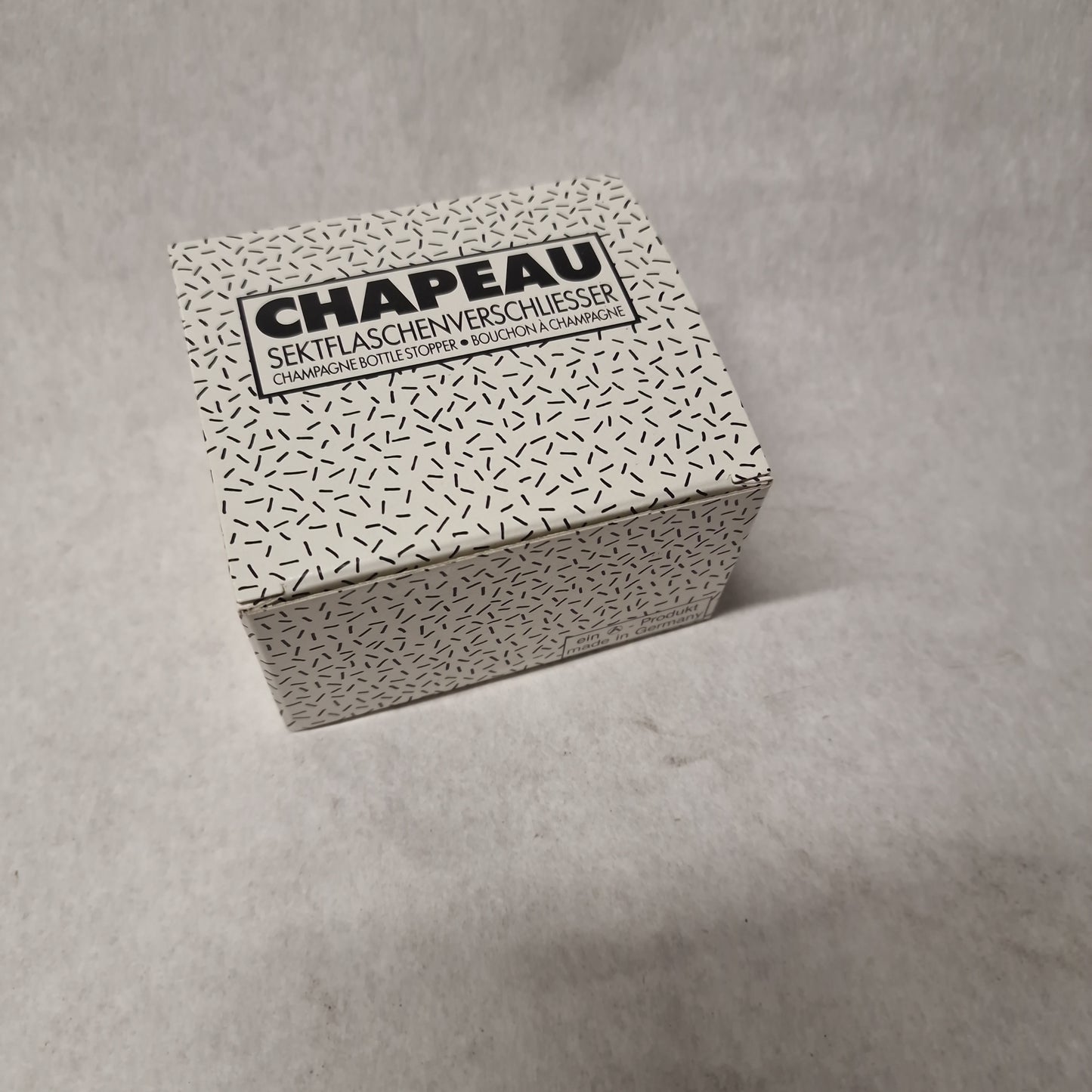CHAPEAU Sektflaschenverschließer Champagner Verschließer, Patentiert, Zylinder-Form